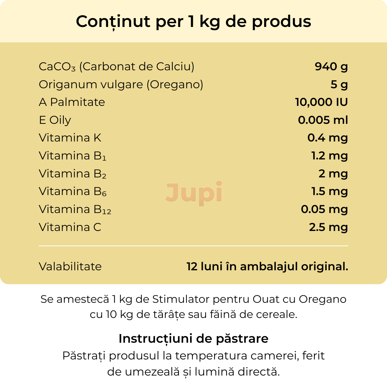 Aditiv Calciu Îngrășare Animale